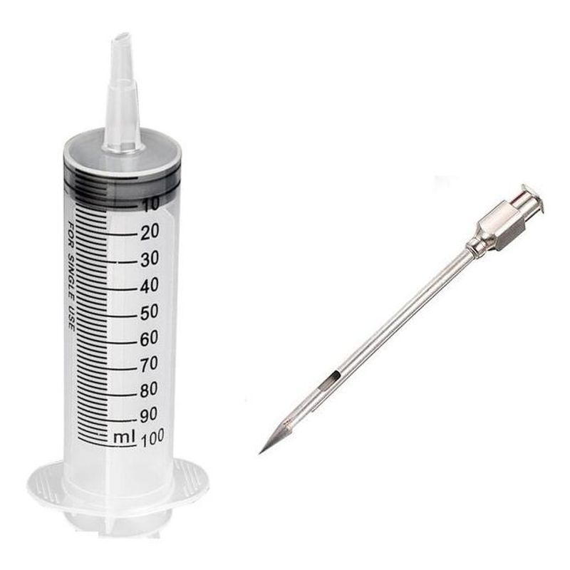 GENERICO - Inyector de Carne Ergonómico con Aguja de Acero 100ml