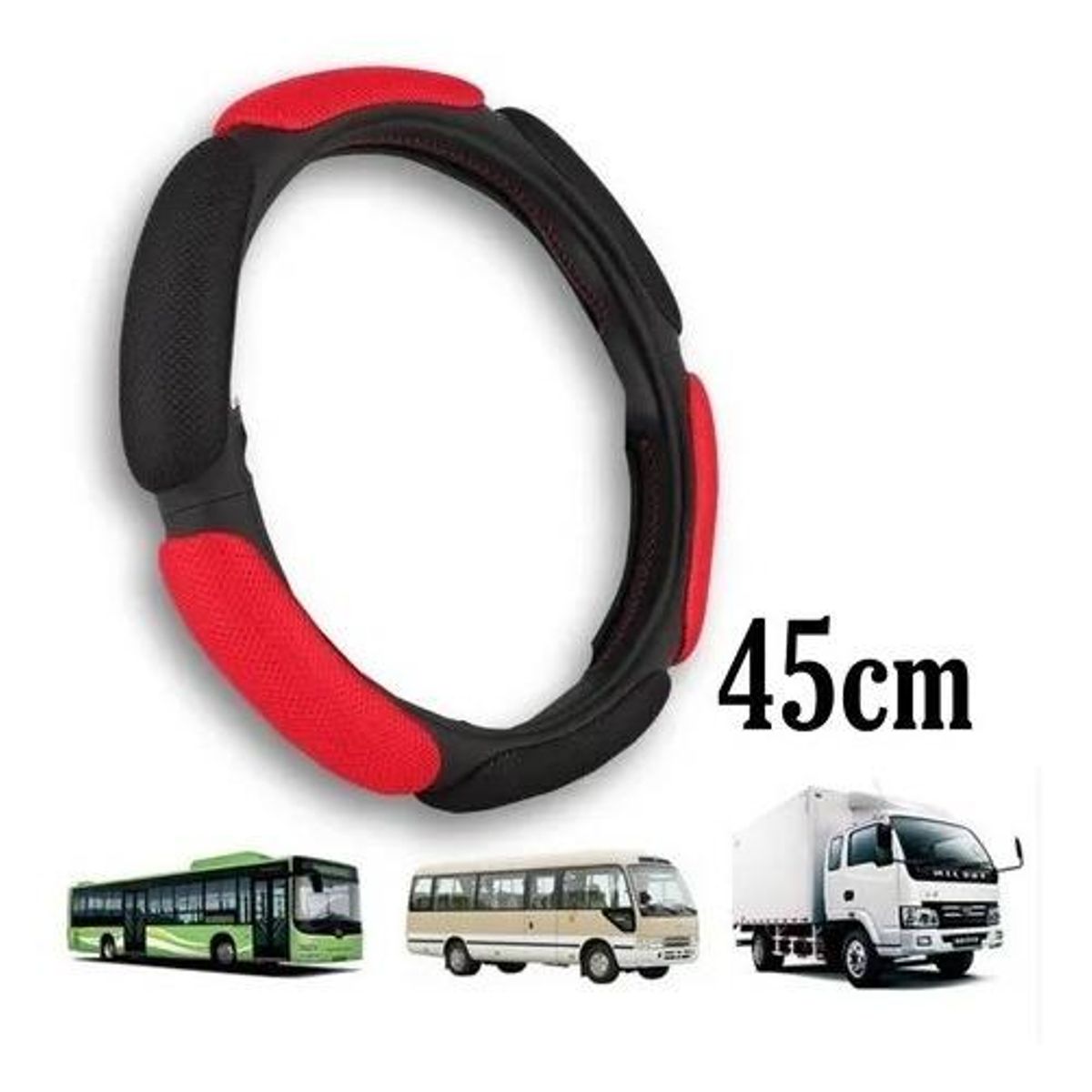 GENERICO - Funda Acolchada para Volante de Camión 45 cm Ideal Conducción