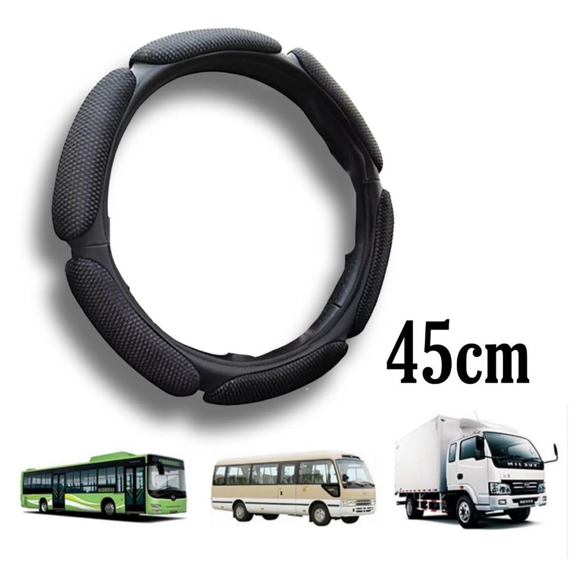 GENERICO - Funda Acolchada para Volante de 45cm para Camiones y Autos