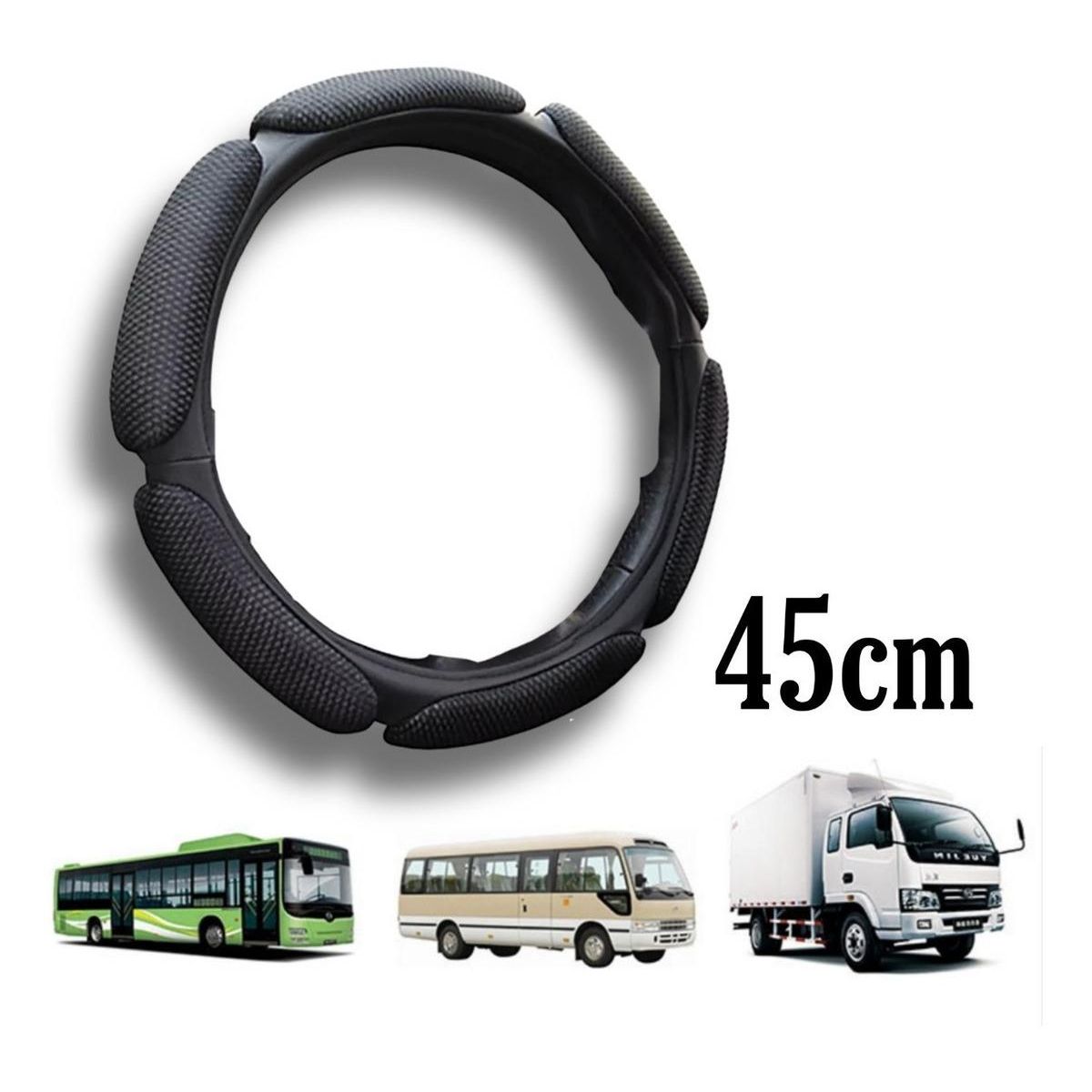 GENERICO - Funda Acolchada para Volante de 45cm para Camiones y Autos