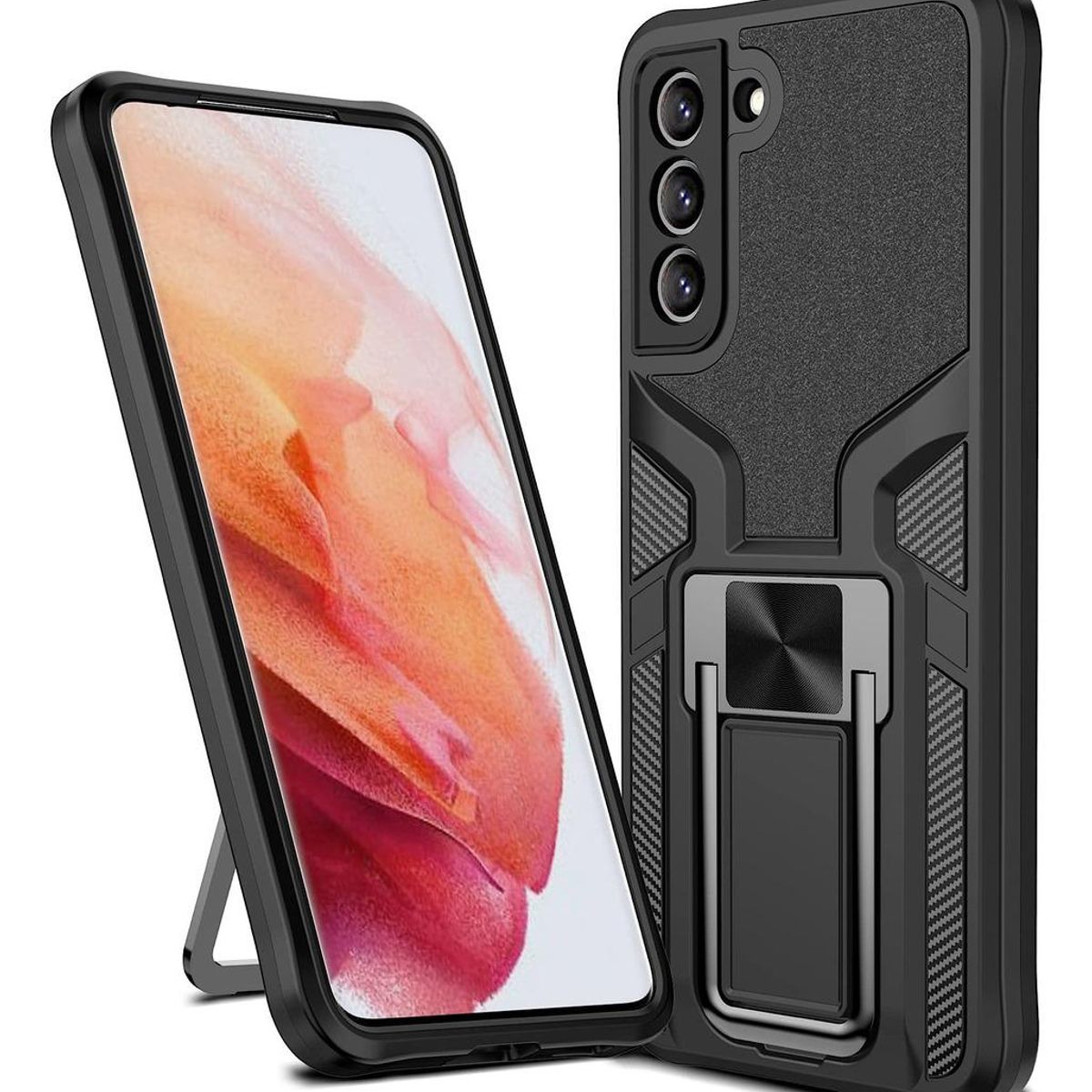 GENERICO - Funda protectora con anillo para Samsung S23 Plus elegante