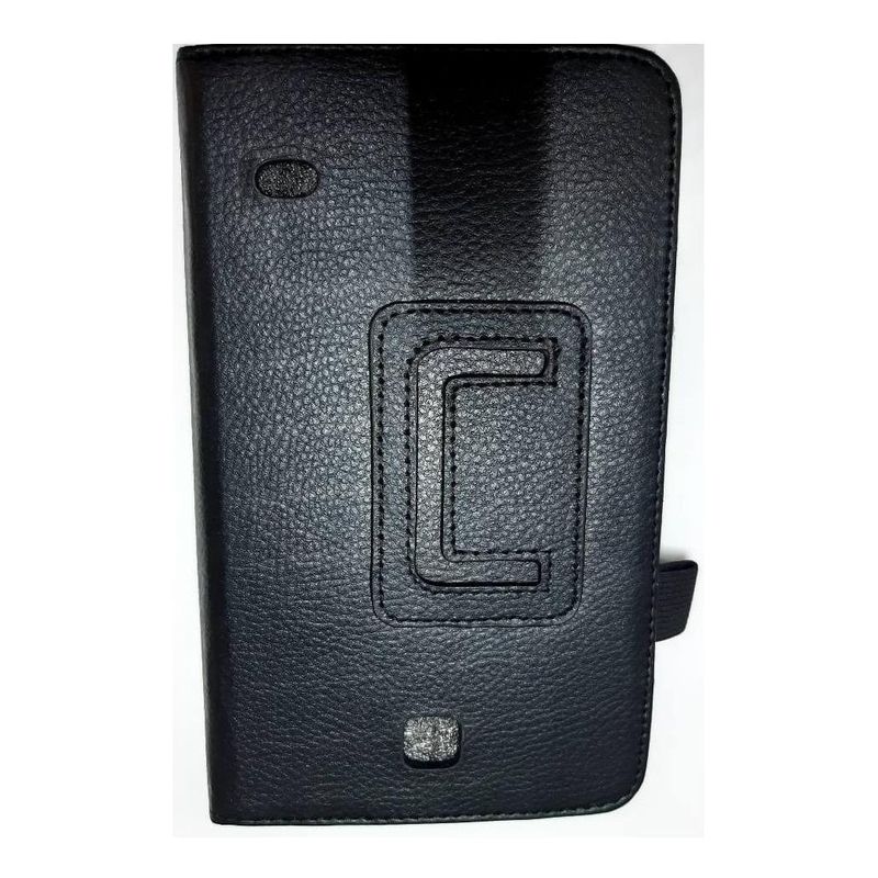 GENERICO - Estuche Negro de Cuero Sintético para Tablet 7 y 8