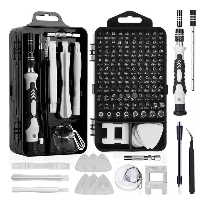 GENERICO - Kit de destornilladores 115 en 1 con accesorios portátiles