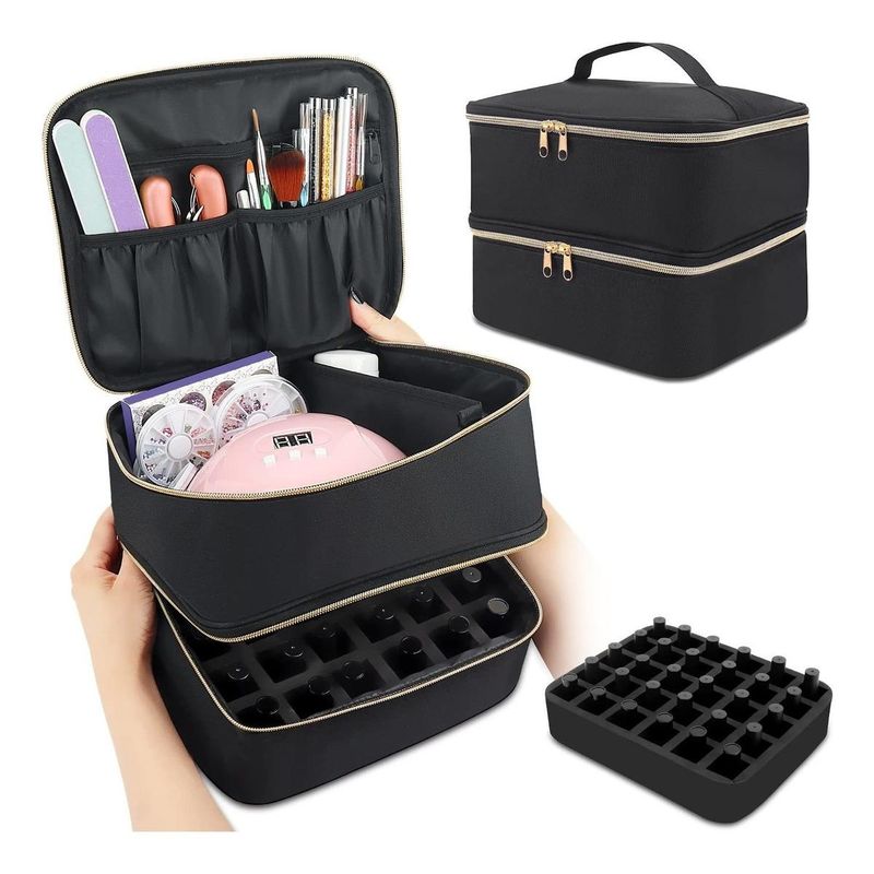 GENERICO - Organizador Acrílico Negro para Esmaltes y Accesorios 30U
