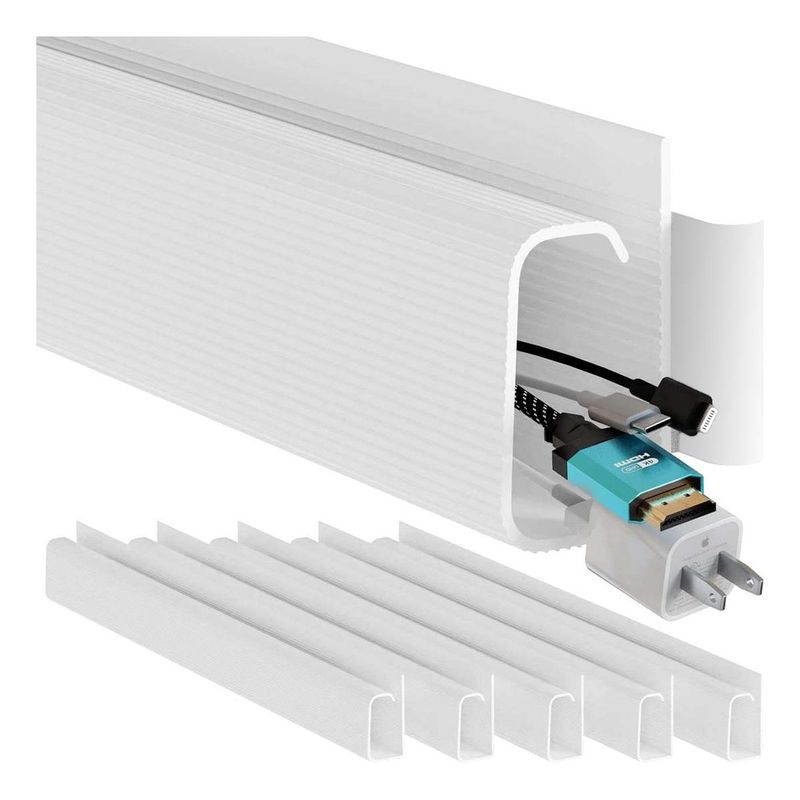 GENERICO - Organizador de Cables Bajo Escritorio - Set de 6 Piezas 240cm