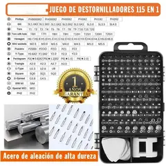 GENERICO - Juego de 115 Destornilladores de Precisión con Accesorios