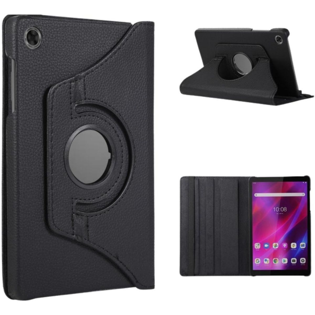 GENERICO - Funda giratoria de eco cuero para tablet Lenovo M8