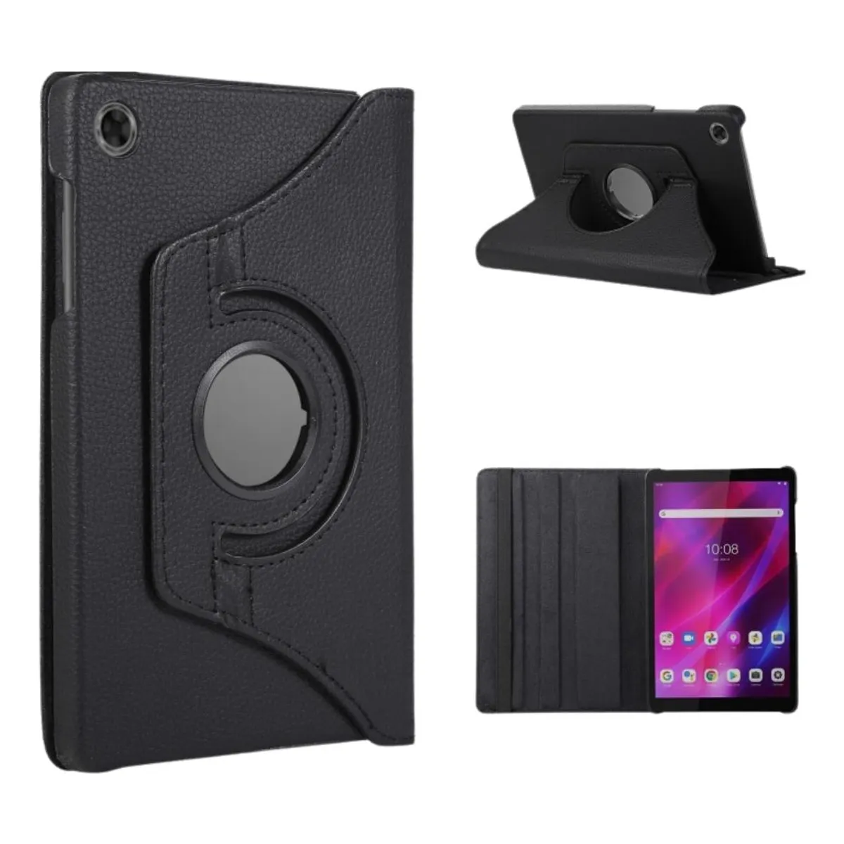 GENERICO - Funda giratoria de eco cuero para tablet Lenovo M8
