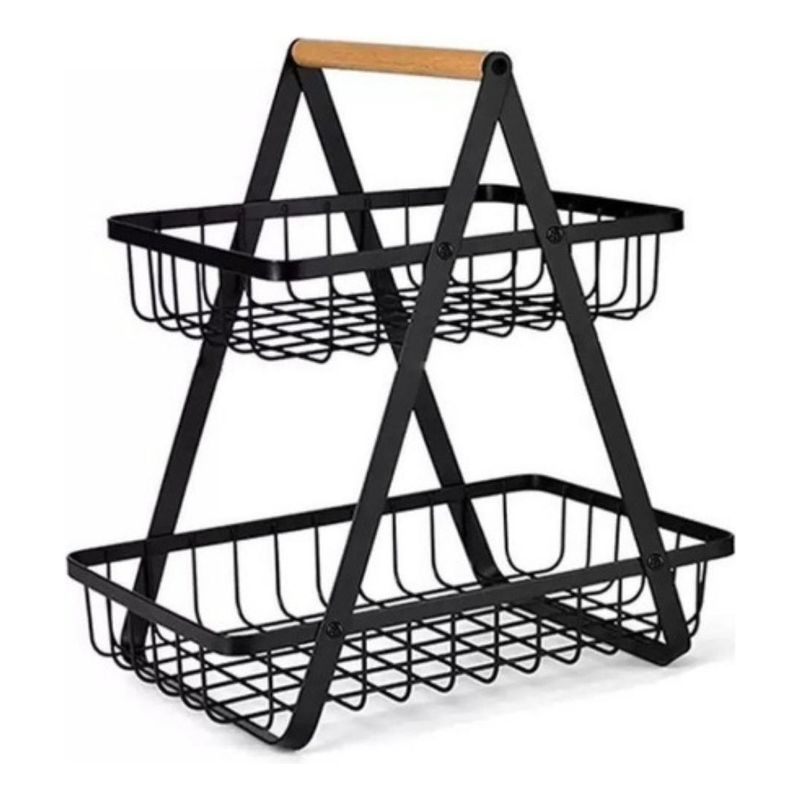 GENERICO - Organizador Doble de Frutas y Verduras para Cocina