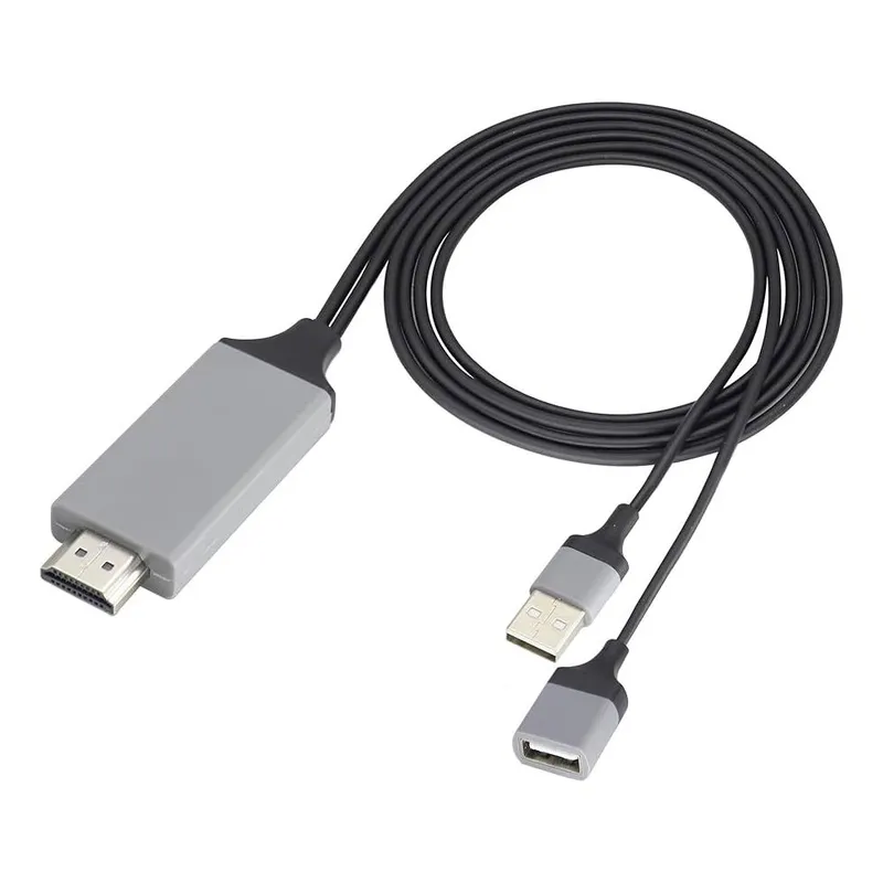 GENERICO - Cable HDMI Universal 1m para Smartphone y Carga USB