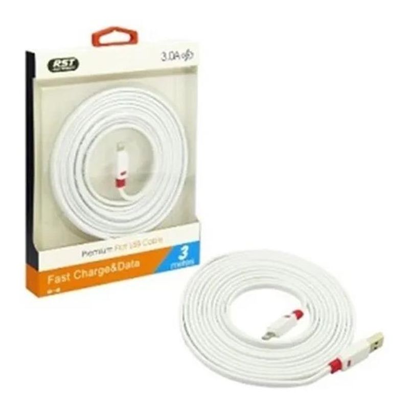 GENERICO - Cable Reforzado de 3 metros para iPhone Alta Velocidad