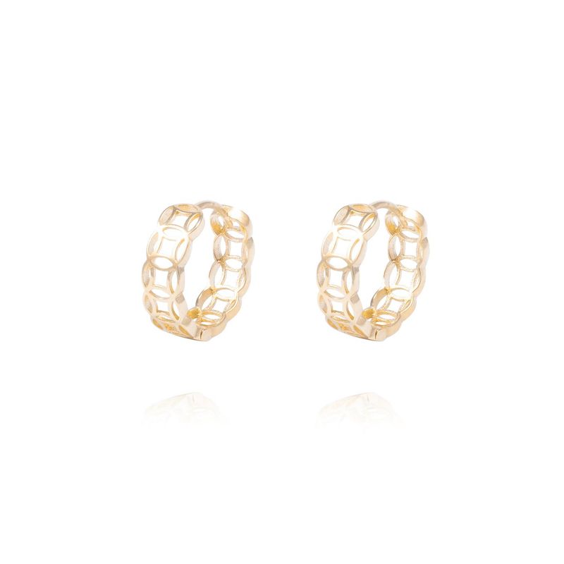 JB JOYAS BARON - Aros de Oro 18Kt Argolla Filigrama Pequeña