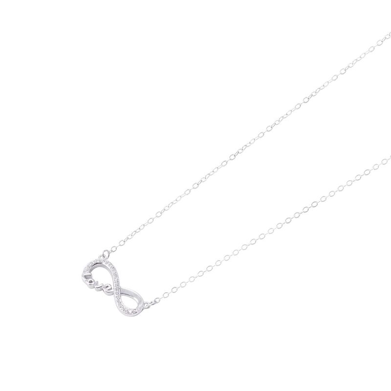 JB JOYAS BARON - Collar de Plata Esterlina 925 Infinito Circón