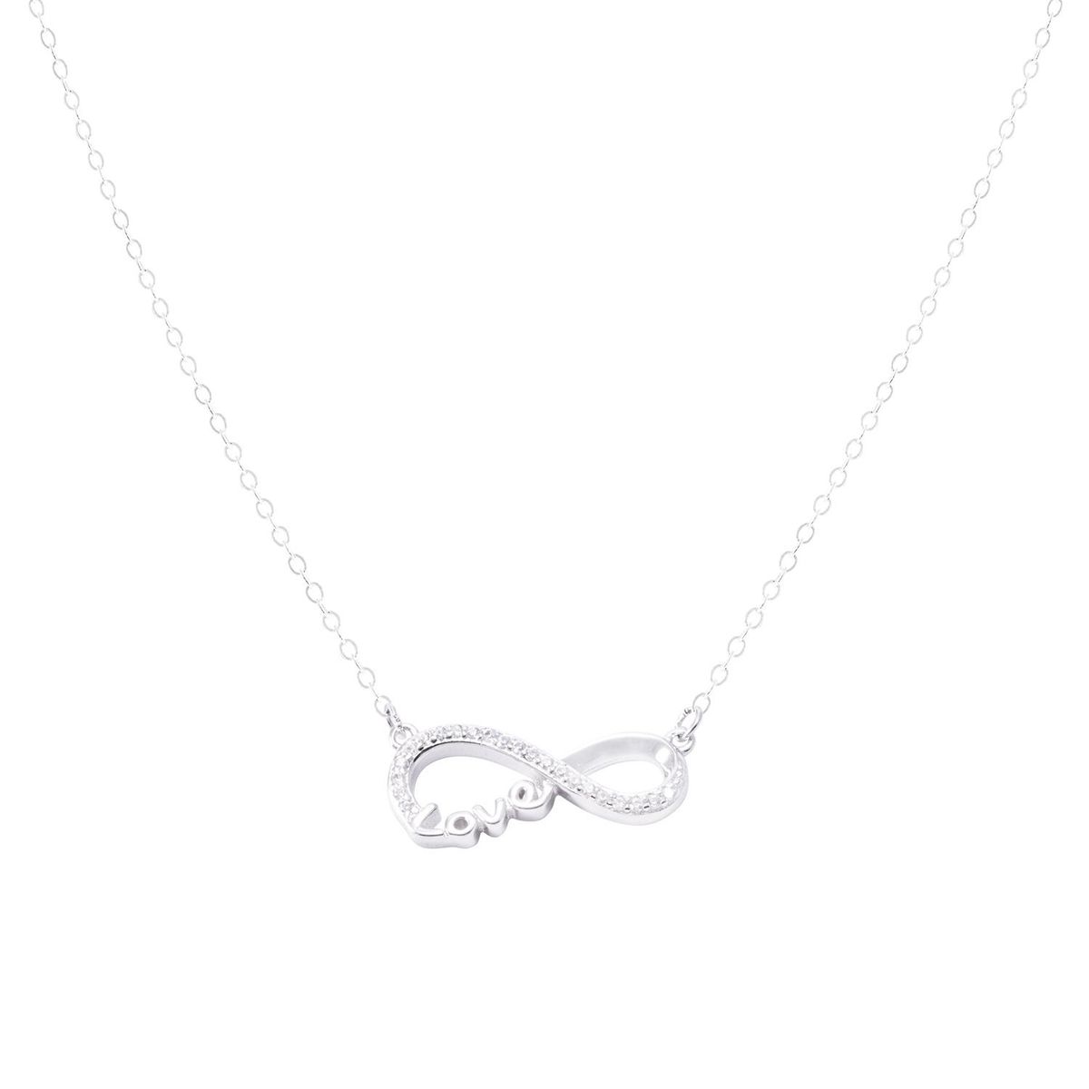 JB JOYAS BARON - Collar de Plata Esterlina 925 Infinito Circón