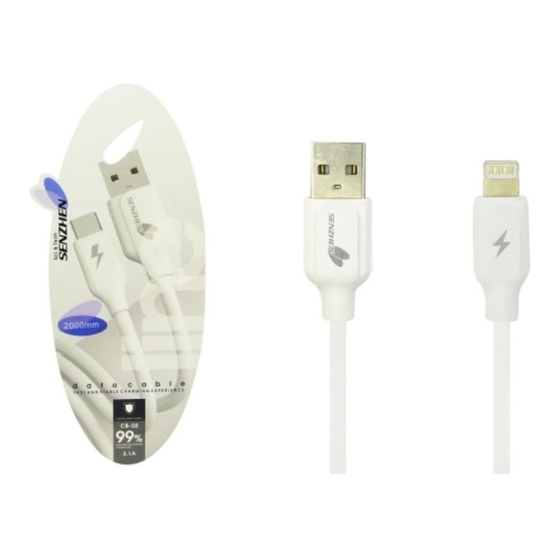 GENERICO - Cable Reforzado de 2m para iPhone con Carga Rápida 31A