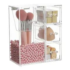 GENERICO - Organizador Acrílico de Maquillaje con Cajones y Tapa