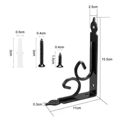 GENERICO - Soportes metálicos triangulares para estantes flotantes 6pcs