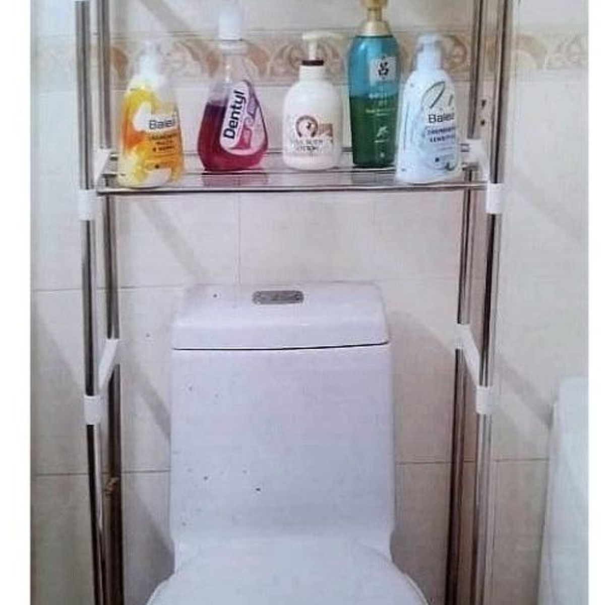 GENERICO - Estante Organizador Vertical de Baño con 3 Niveles Ajustables