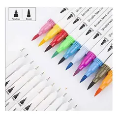 GENERICO - Set de 60 Marcadores Doble Punta para Colorear y Detallar
