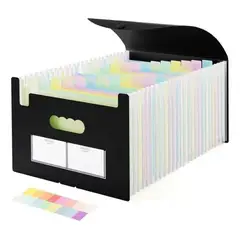 GENERICO - Carpeta Desmontable A4 con 25 Fuelles y Cajón Organizador