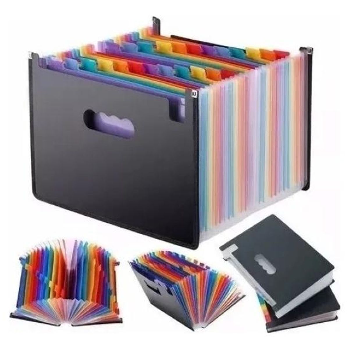 GENERICO - Carpeta Desmontable A4 con 25 Fuelles y Cajón Organizador