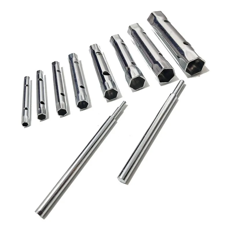 GENERICO - Set de Llaves Tubo de Acero 10 Piezas Medidas 6 a 22 mm
