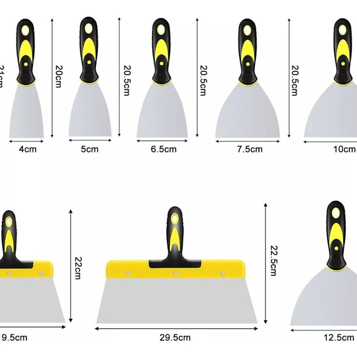 GENERICO - Juego de 9 Herramientas de Espátulas Inoxidable Versátiles.