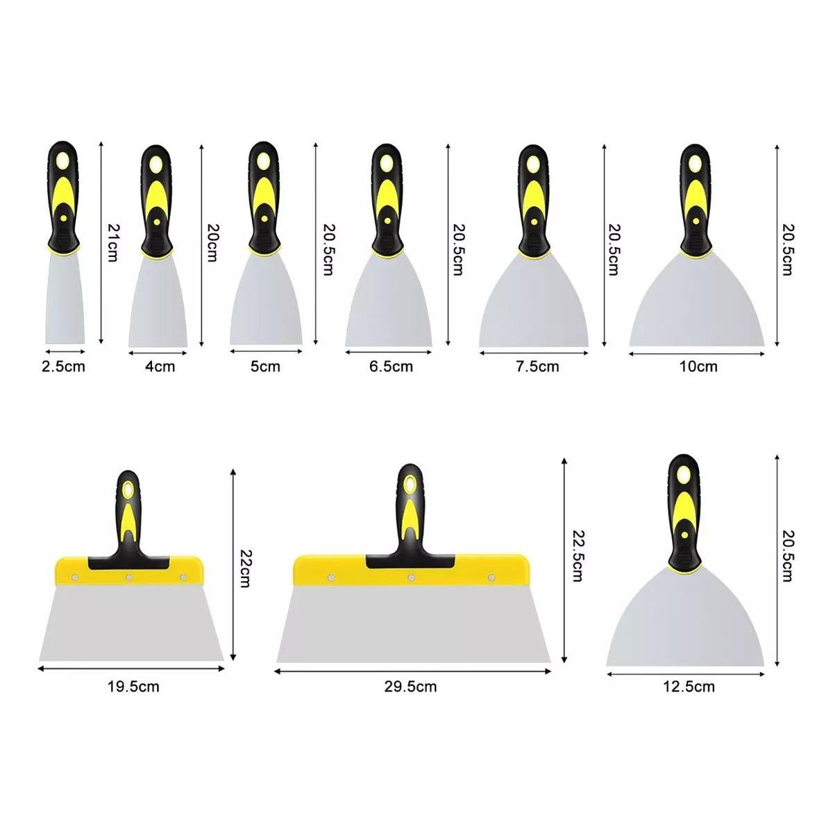 GENERICO - Juego de 9 Herramientas de Espátulas Inoxidable Versátiles.