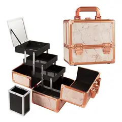 GENERICO - Organizador de Maquillaje con Estilo en Mármol Rosa