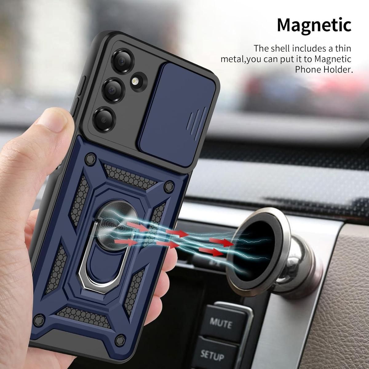 GENERICO - Funda Reforzada Antishock Con Anillo Magnético Para A16 4G5G