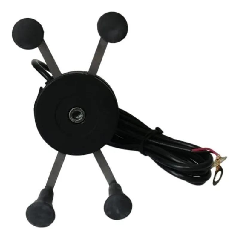 GENERICO - Soporte Móvil para Moto con Carga USB Integrada y Ajustable
