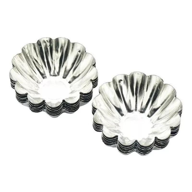 GENERICO - Pack de 48 Moldes Mini Tartaleta de Aluminio Reutilizables