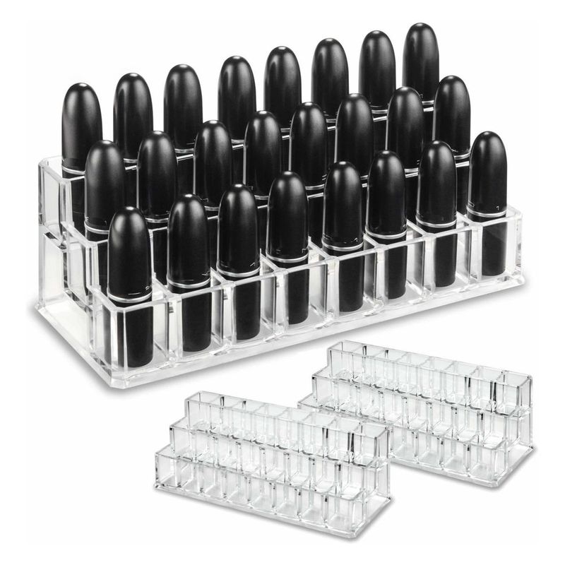 GENERICO - Organizador Colgante de Maquillaje con 24 Espacios Transparente