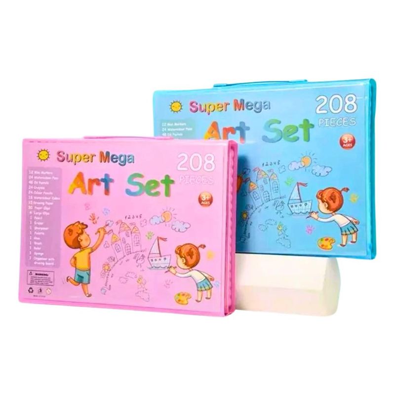 GENERICO - Set Creativo de Dibujo y Pintura para Niños - 208 Piezas