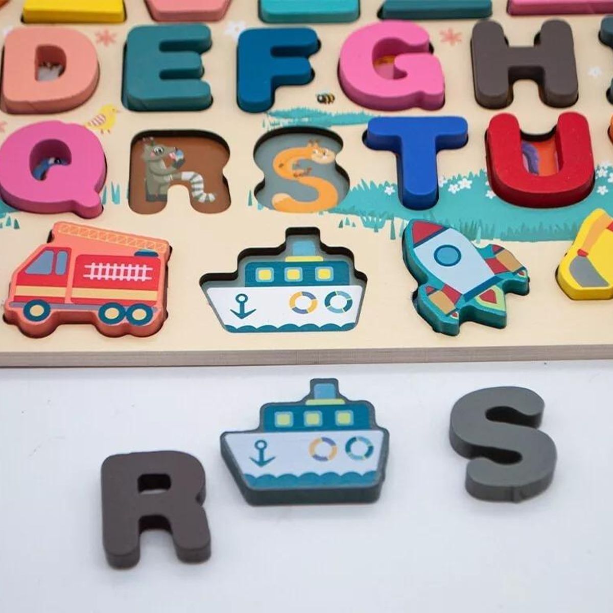 GENERICO - Tablero de Madera Educativo 7 en 1 para Niños Activos