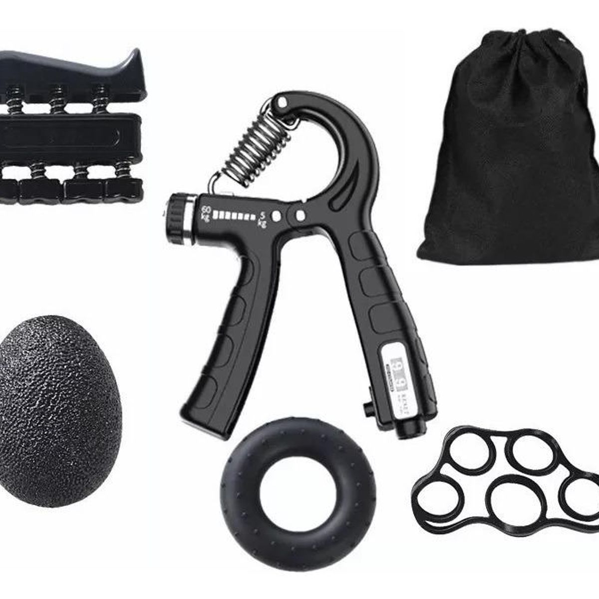 GENERICO - Kit 5 en 1 para Fortalecer Manos y Antebrazos Alivio de Estrés