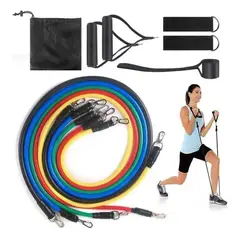 GENERICO - Set de 11 Bandas de Resistencia de Látex Multicolor para Ejercicio