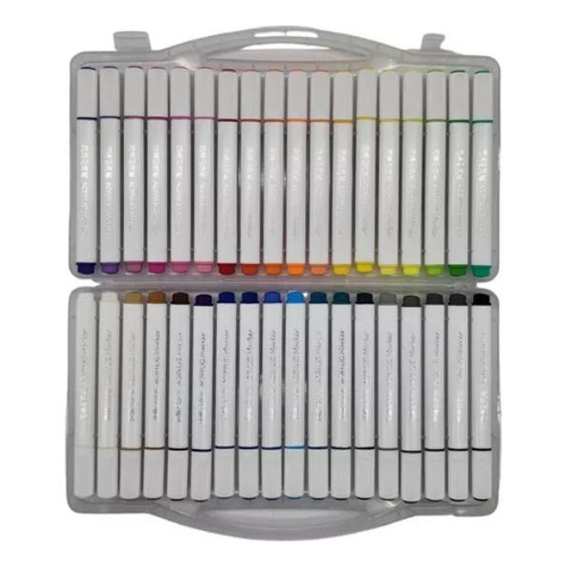 GENERICO - Set de Marcadores Acrílicos y Lápices para Artistas 36 Pzs