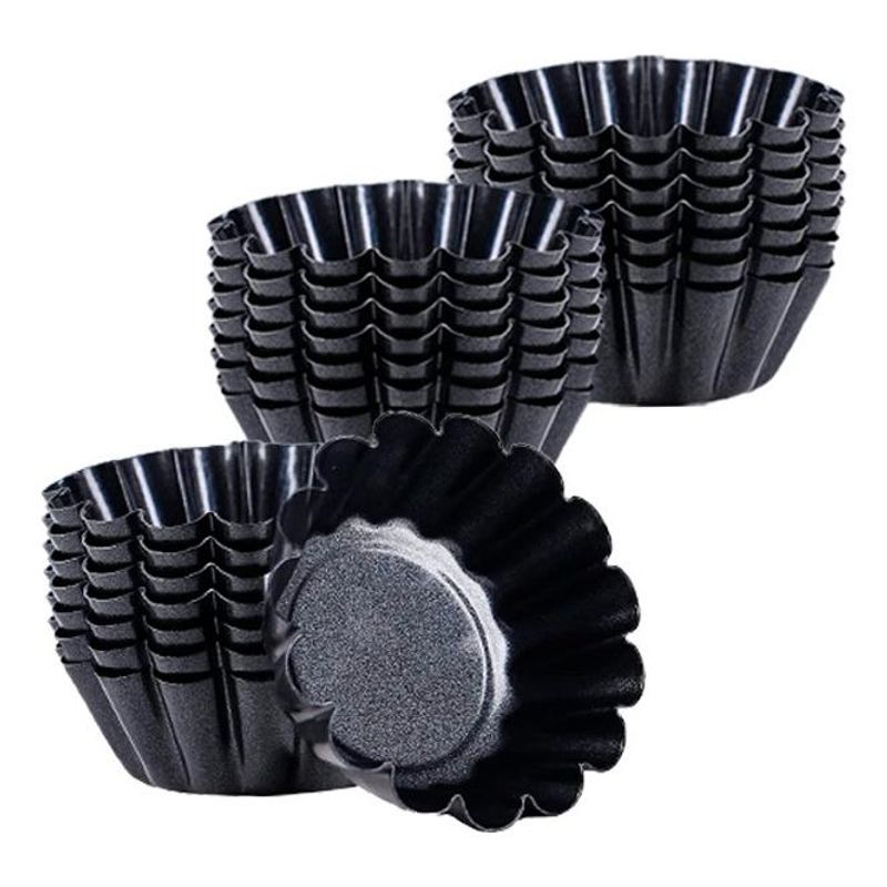 GENERICO - Pack de 24 Moldes Reutilizables para Mini Tartaletas 8cm