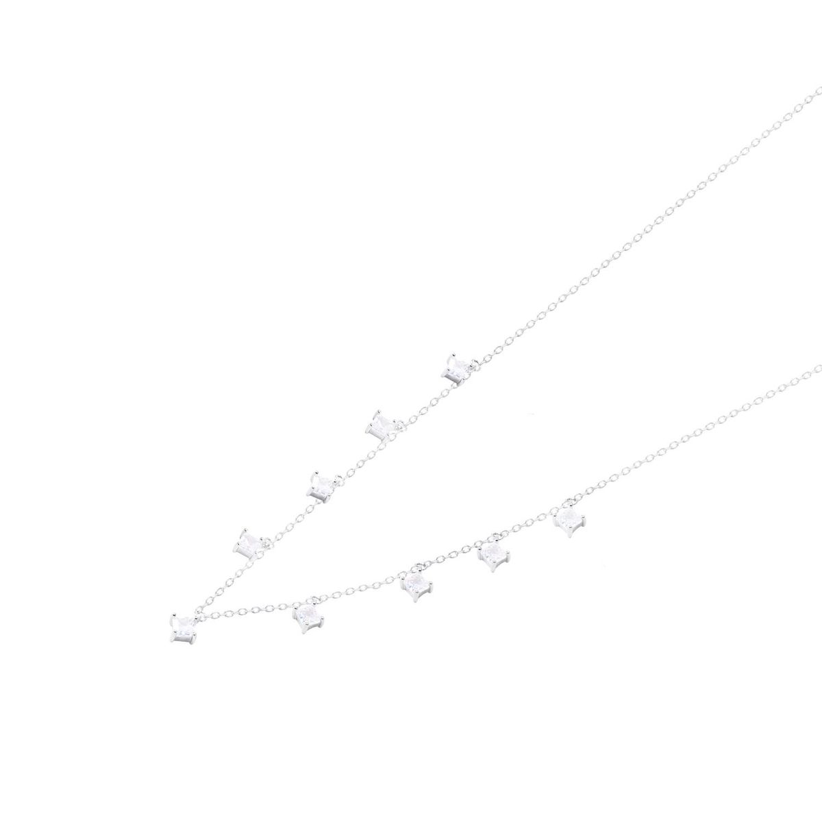 JB JOYAS BARON - Collar de Plata Esterlina 925 Choker 9 Circones Colgantes