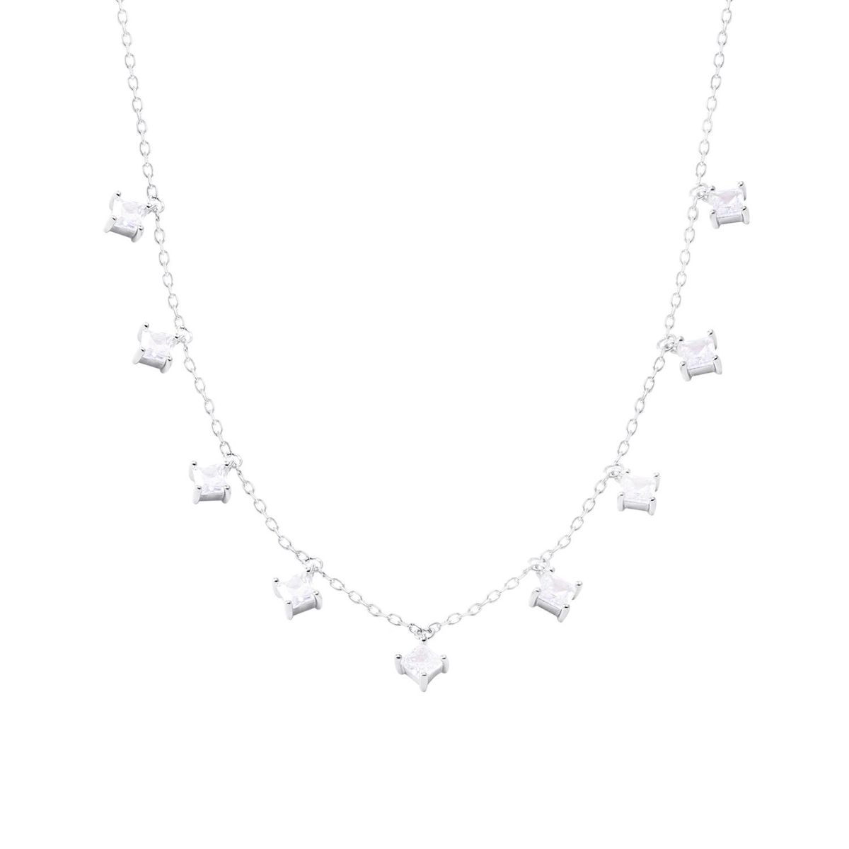 JB JOYAS BARON - Collar de Plata Esterlina 925 Choker 9 Circones Colgantes