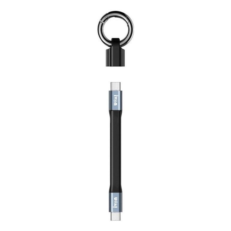 GENERICO - Cable Corto Tipo C para Datos y Carga con Llavero Práctico