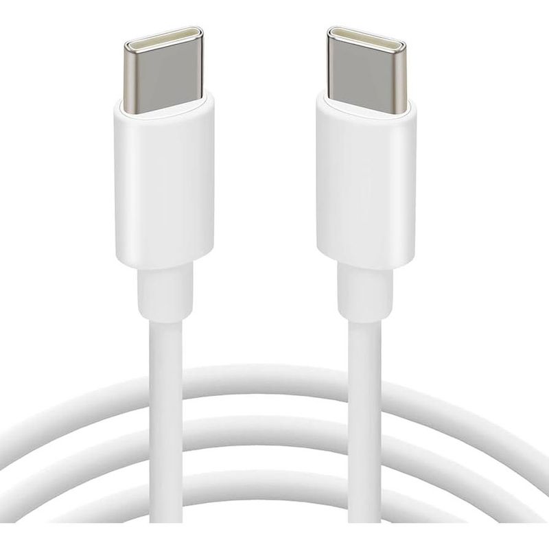 GENERICO - Cable USB Tipo C a Tipo C 2m Carga Rápida Blanco