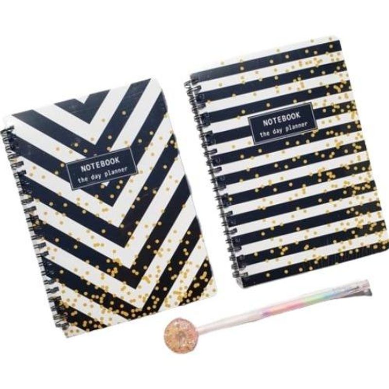 GENERICO - Pack de Cuadernos Espiral Elegantes con 80 Hojas Rayadas