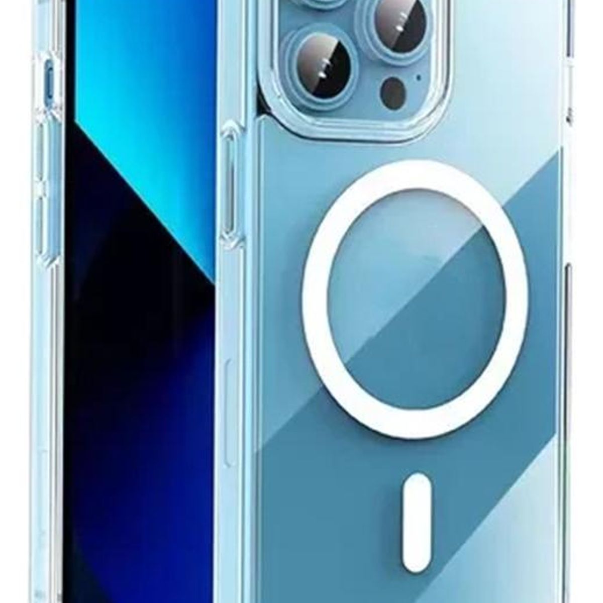 GENERICO - Carcasa Transparente Antigolpes con Anillo Magnético para iPhone