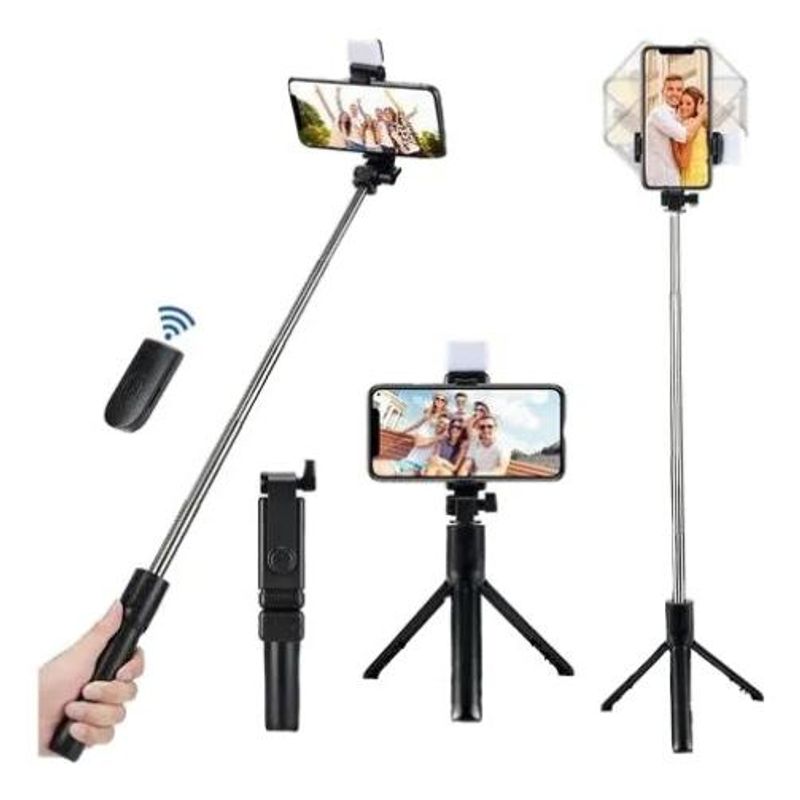 GENERICO - Trípode y Palo Selfie 3 en 1 con Control Remoto Bluetooth