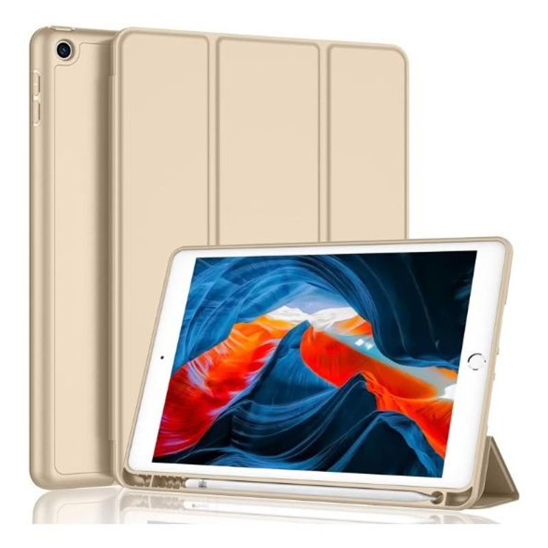 GENERICO - Funda de Cuero Sintético para iPad 102 con Soporte de Lápiz