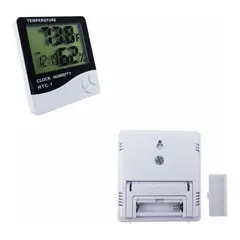 GENERICO - Termómetro Higrometro Digital con Pantalla Grande y Reloj