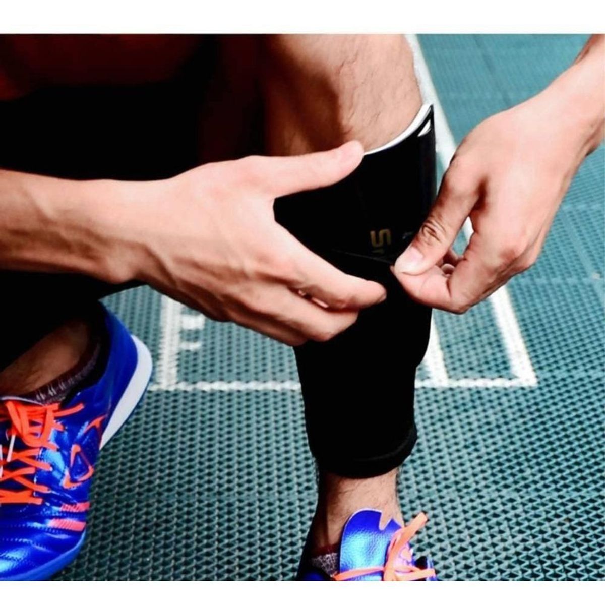 GENERICO - Espinilleras de Fútbol con Mangas Ergonométricas Flexibles