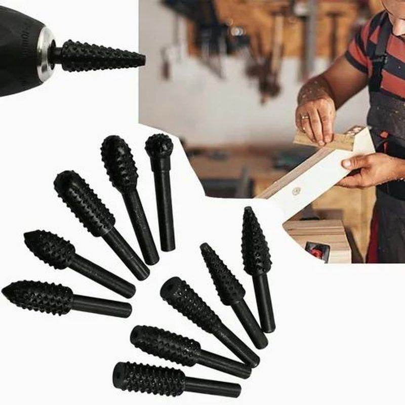 GENERICO - Juego de 10 Brocas Desbastadoras para Herramientas Eléctricas